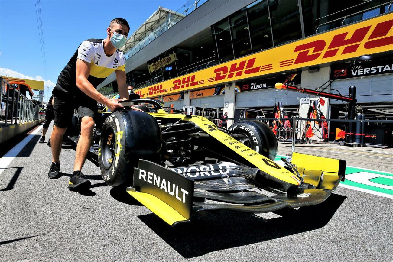 El coche de Esteban Ocon, de Renault, en el circuito de F1 de Austria / POOL F1 / DPPI / AFP7 El coche de Esteban Ocon, de Renault, en el circuito de F1 de Austria / POOL F1 / DPPI / AFP7