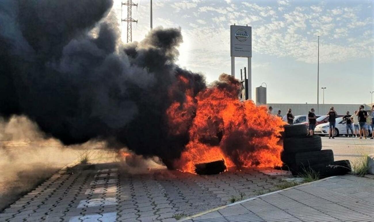 Protesta de trabajadores de Nissan en Barcelona / CCOO Protesta de trabajadores de Nissan en Barcelona / CCOO
