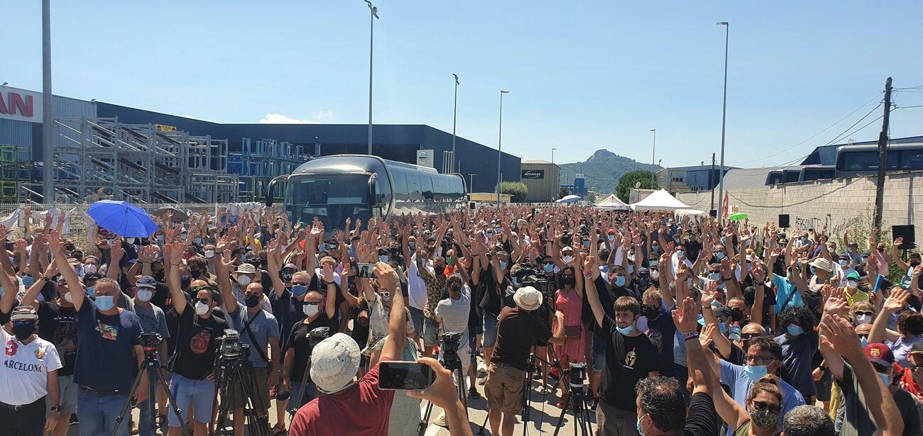 Asamblea de trabajadores de Nissan que ha ratificado el preacuerdo / CCOO