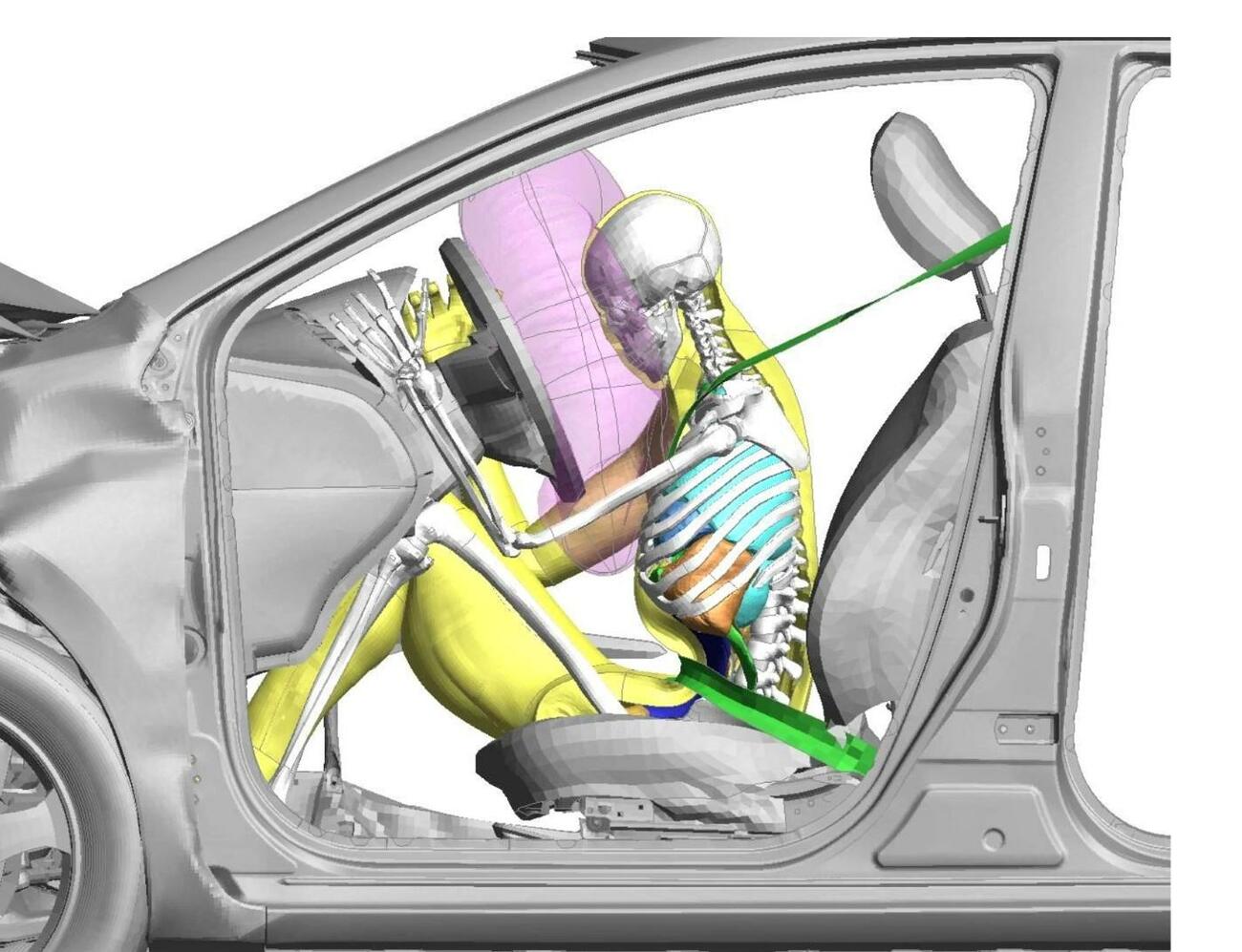 Simulación con un 'dummy' virtual de Toyota
