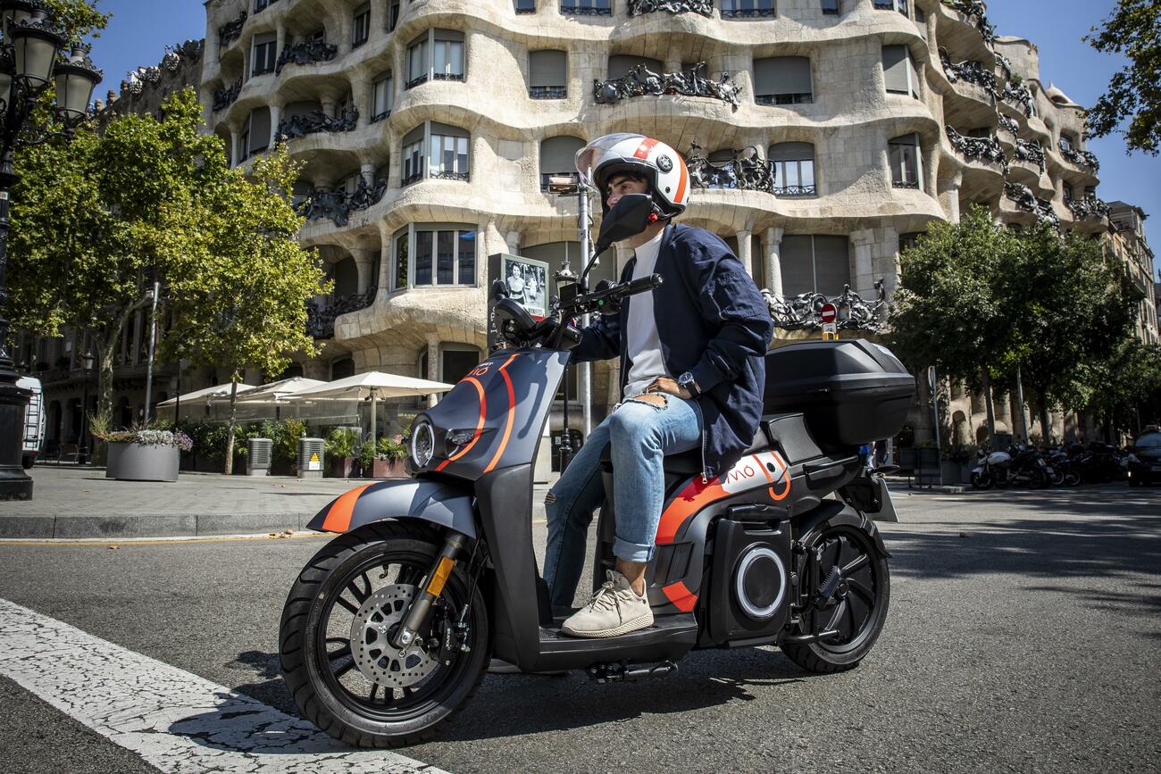 Una moto de la flota de 'motosharing' de Seat Mó en Barcelona / SEAT Una moto de la flota de 'motosharing' de Seat Mó en Barcelona / SEAT