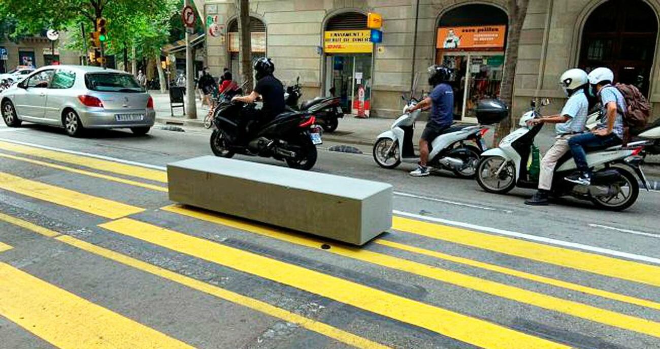 Restricciones de tráfico con eliminación de carriles en Barcelona