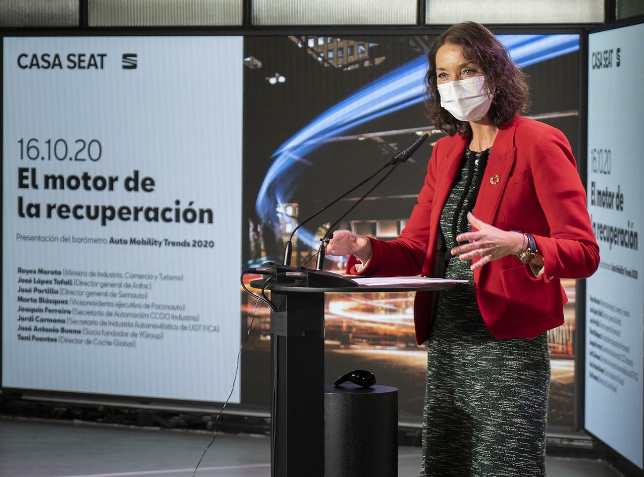 Reyes Maroto, en la presentación del barómetro Auto Mobility Trends de Coche Global y Metyis / LENA PRIETO Reyes Maroto, en la presentación del barómetro Auto Mobility Trends de Coche Global y Metyis / LENA PRIETO
