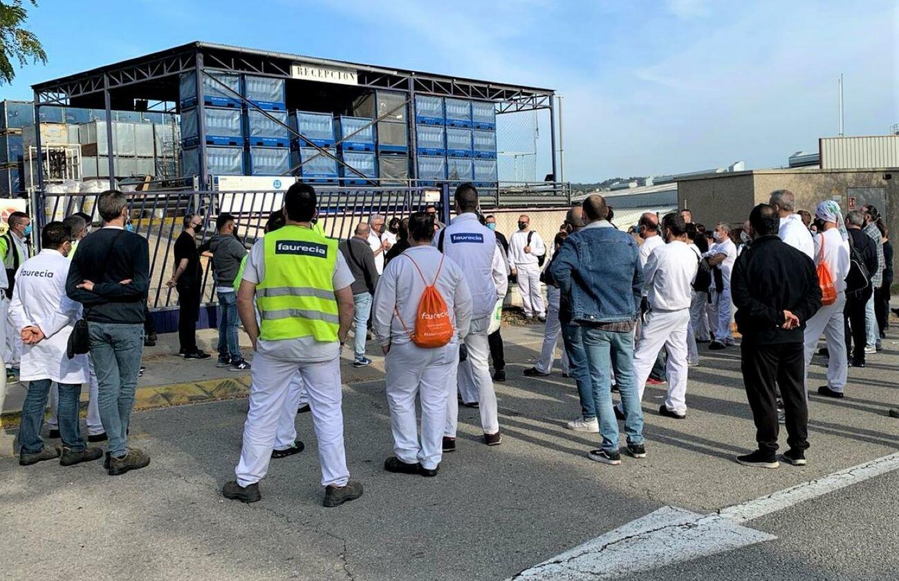 Protesta de trabajadores de Faurecia de Abrera / CCOO
