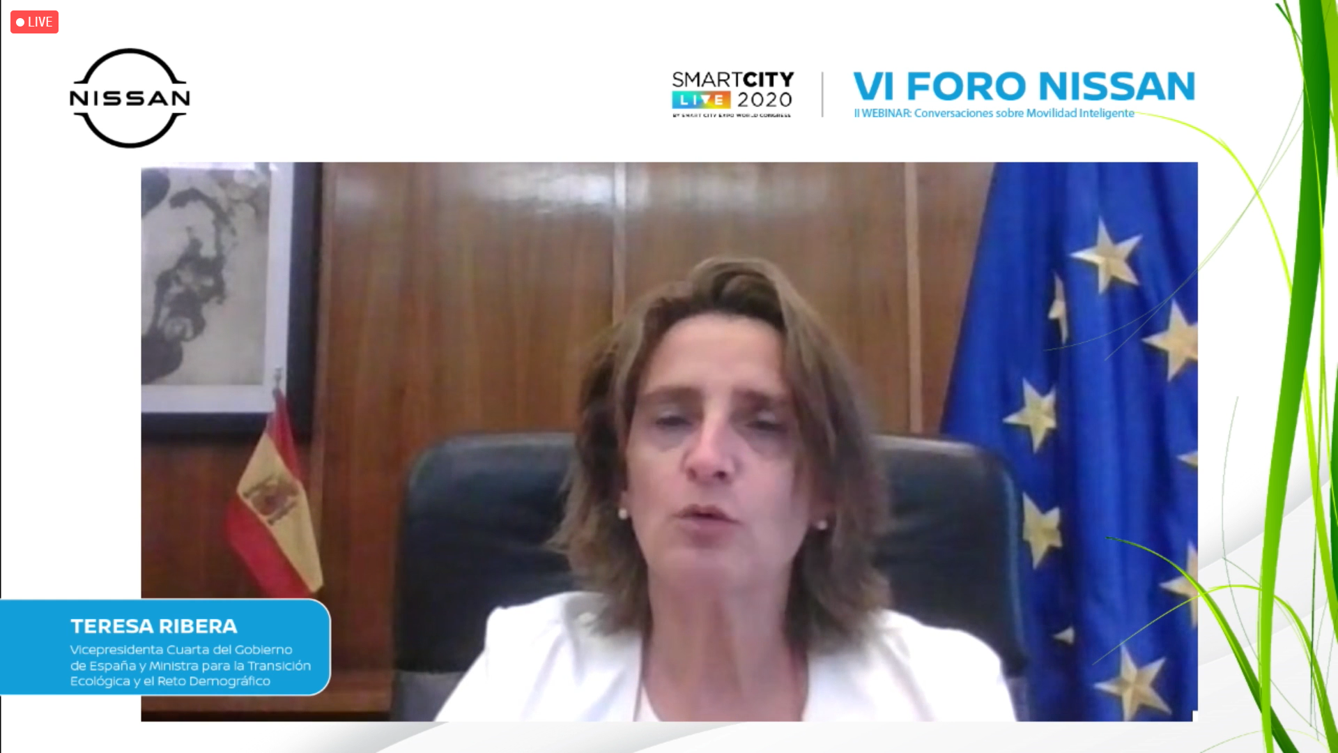 La vicepresidenta Teresa Ribera, en el Foro Nissan