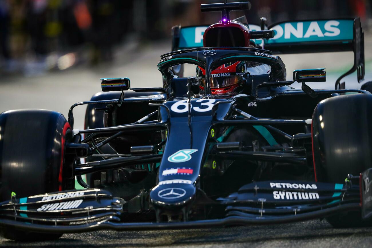 George Russell al volante del Mercedes en el que sustituye a Lewis Hamilton en Bahréin / ANTONIN VINVENT / DPPI / AFP7 / EP George Russell al volante del Mercedes en el que sustituye a Lewis Hamilton en Bahréin / ANTONIN VINVENT / DPPI / AFP7 / EP
