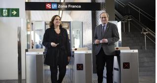 Ada Colau asiste a la inauguración de la estación de Zona Franca / EUROPA PRESS
