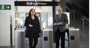Ada Colau asiste a la inauguración de la estación de Zona Franca / EUROPA PRESS Ada Colau asiste a la inauguración de la estación de Zona Franca / EUROPA PRESS