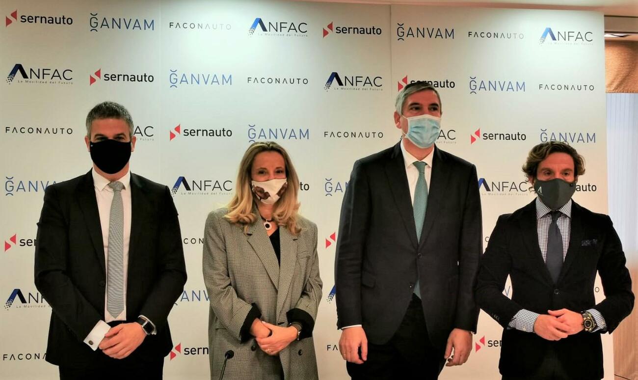 Los presidentes de Ganvam, Sernauto, Anfac y Faconauto / SERNAUTO