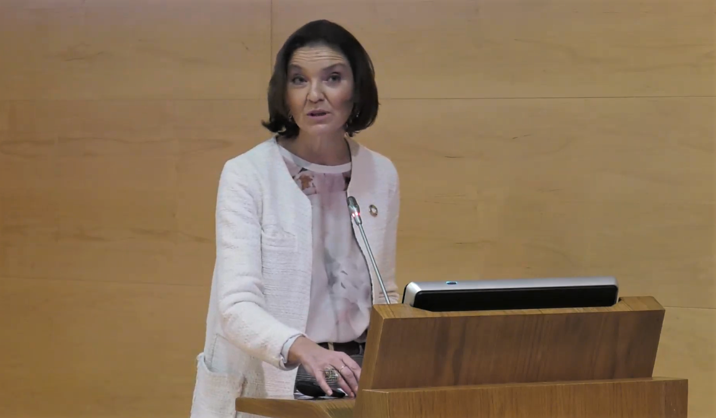 Reyes Maroto, ministra de Industria, en la presentación del Observatorio de Faconauto Woman