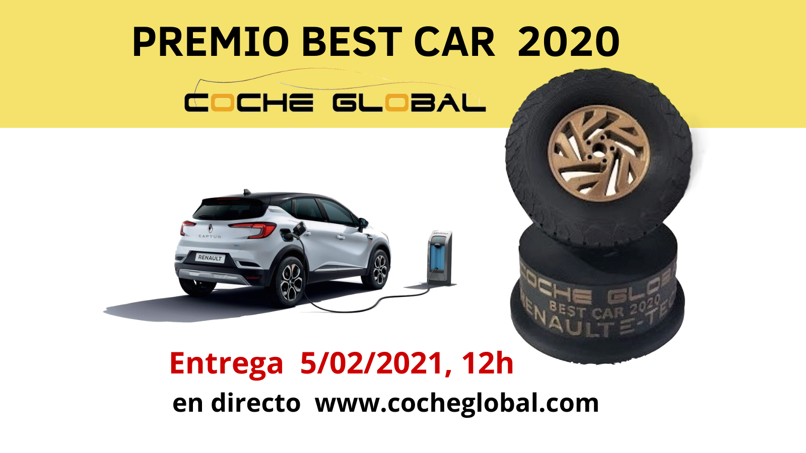 El Premio Best Car Coche Global 2020 se entrega el 5 de febrero de 2021