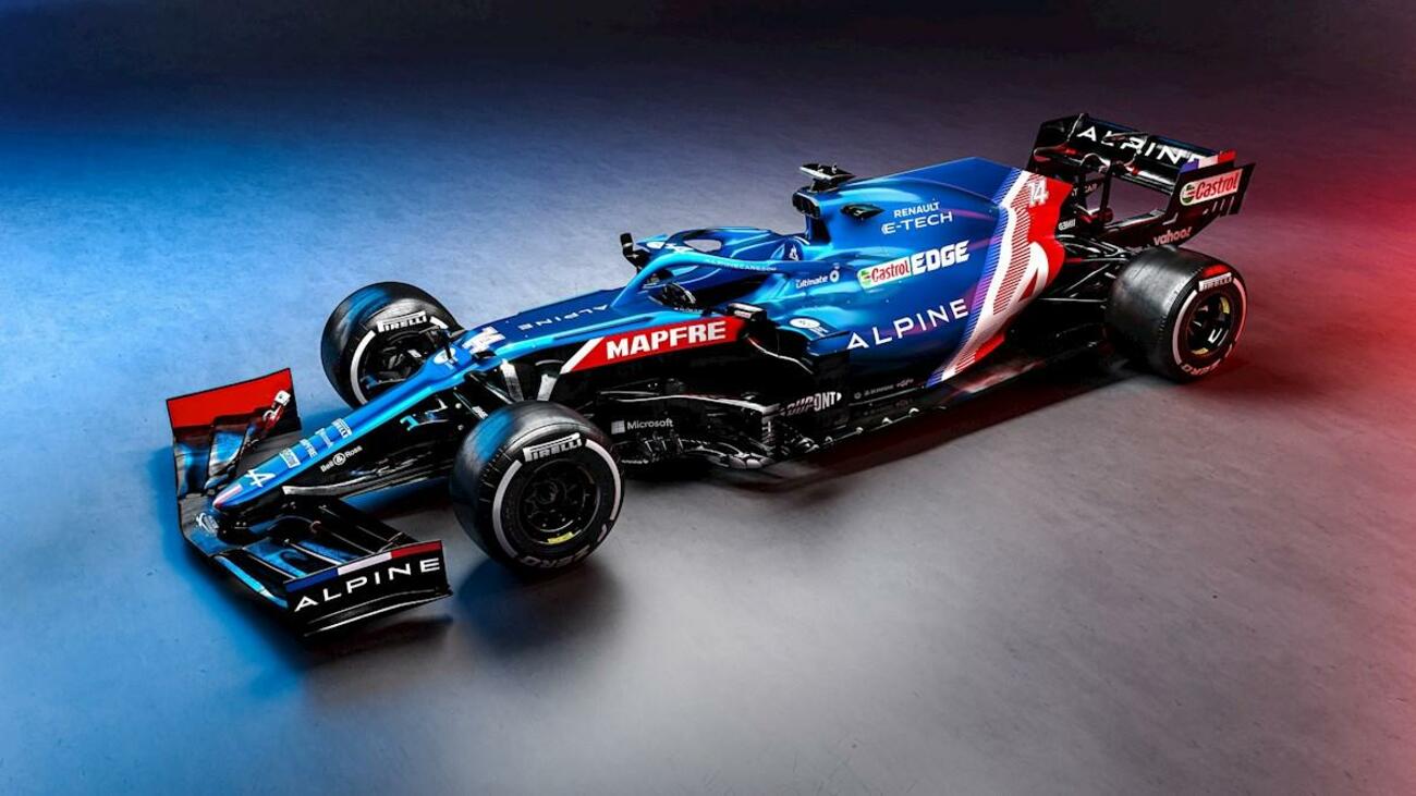 El nuevo coche de Fernando Alonso Alpine A521 EFE / ALPINE