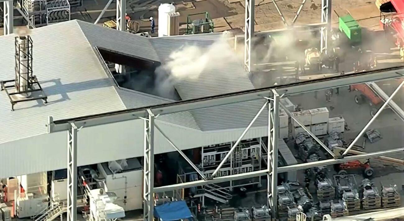 Incendio en la fábrica de Tesla en Fremont (California)