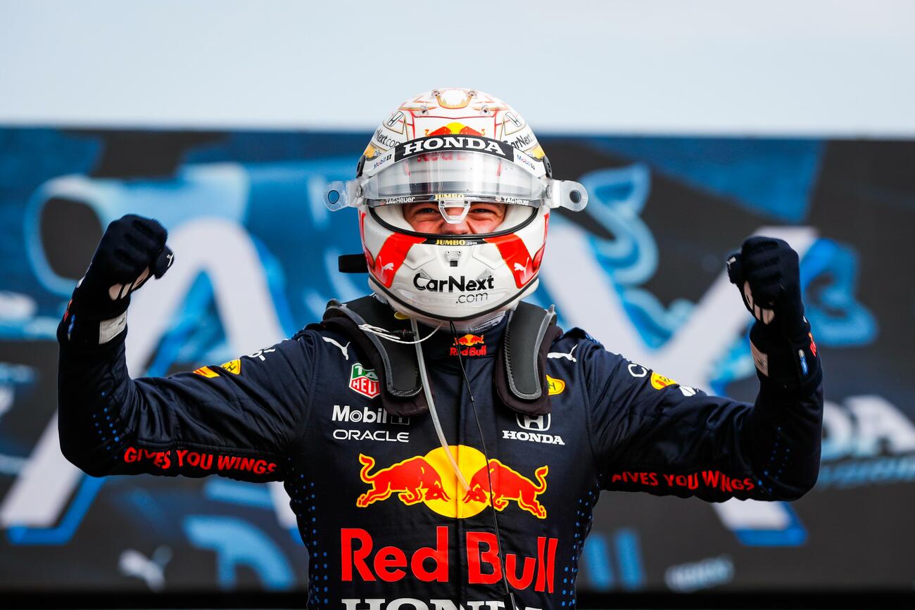 Verstappen celebra su triunfo en Ímola / EUROPA PRESS