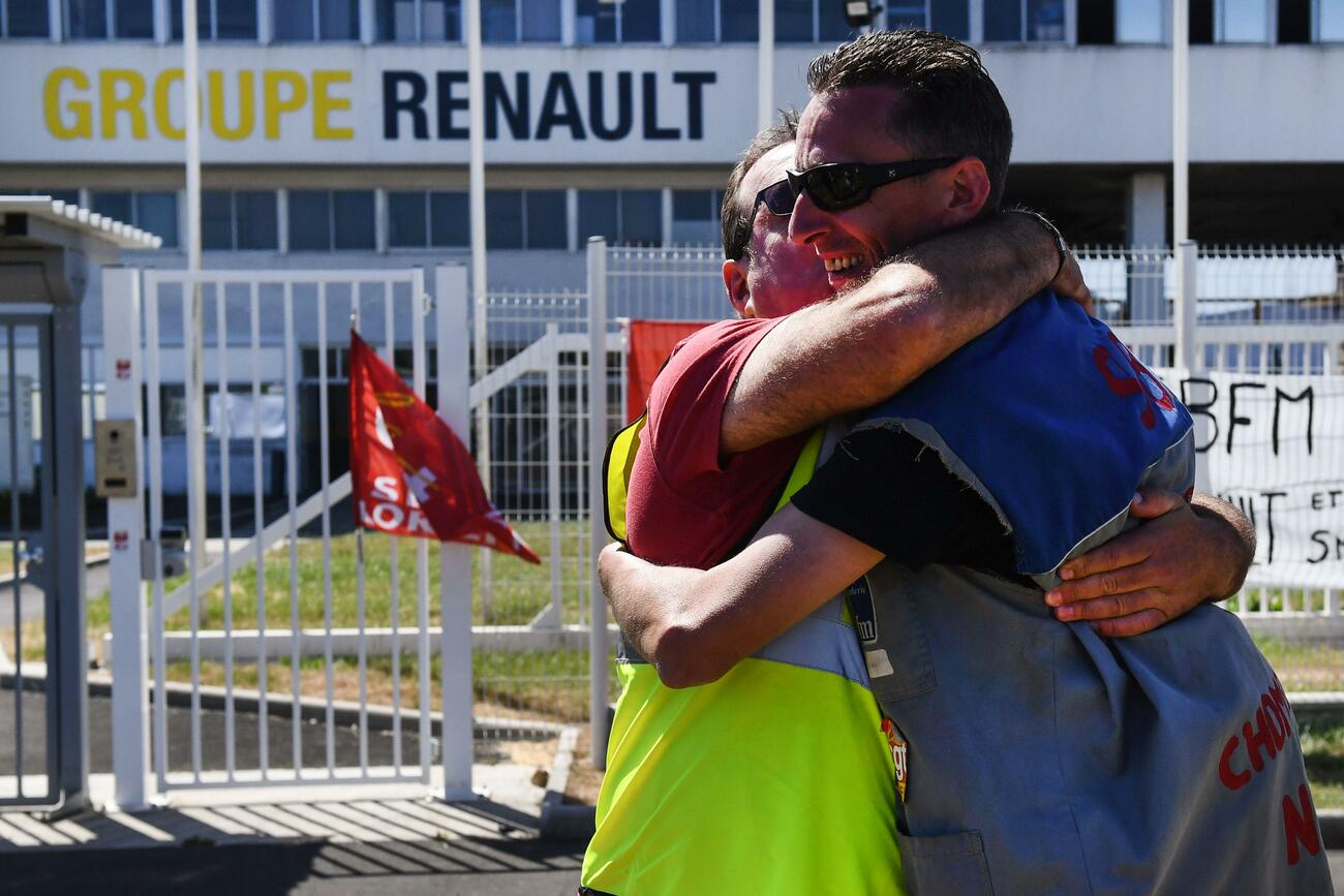 Trabajadores de la fundición de la Bretaña de Renault en una protesta / FRED TANNEAU / AFP / EUROPA PRESS