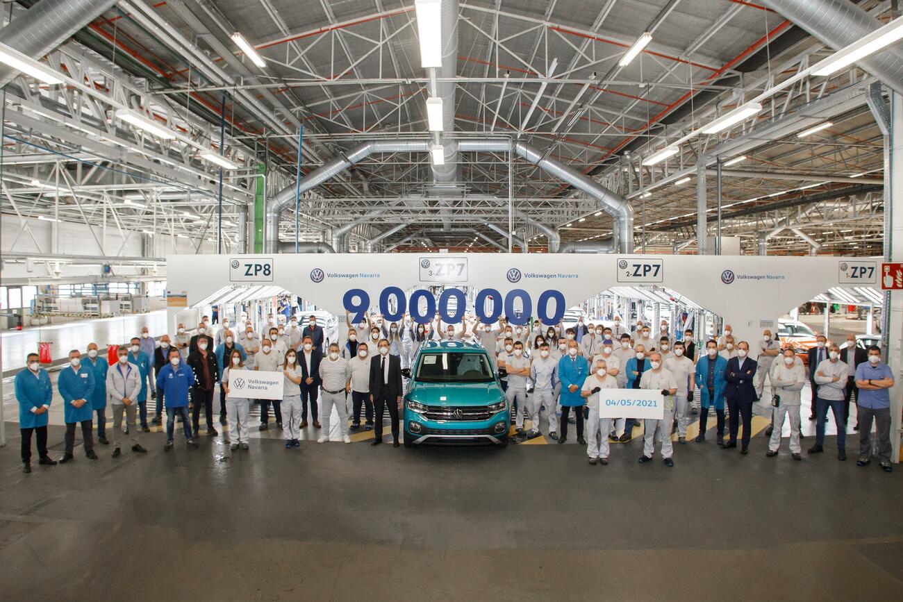 Producción del coche nueve millones en Volkswagen Navarra / VW