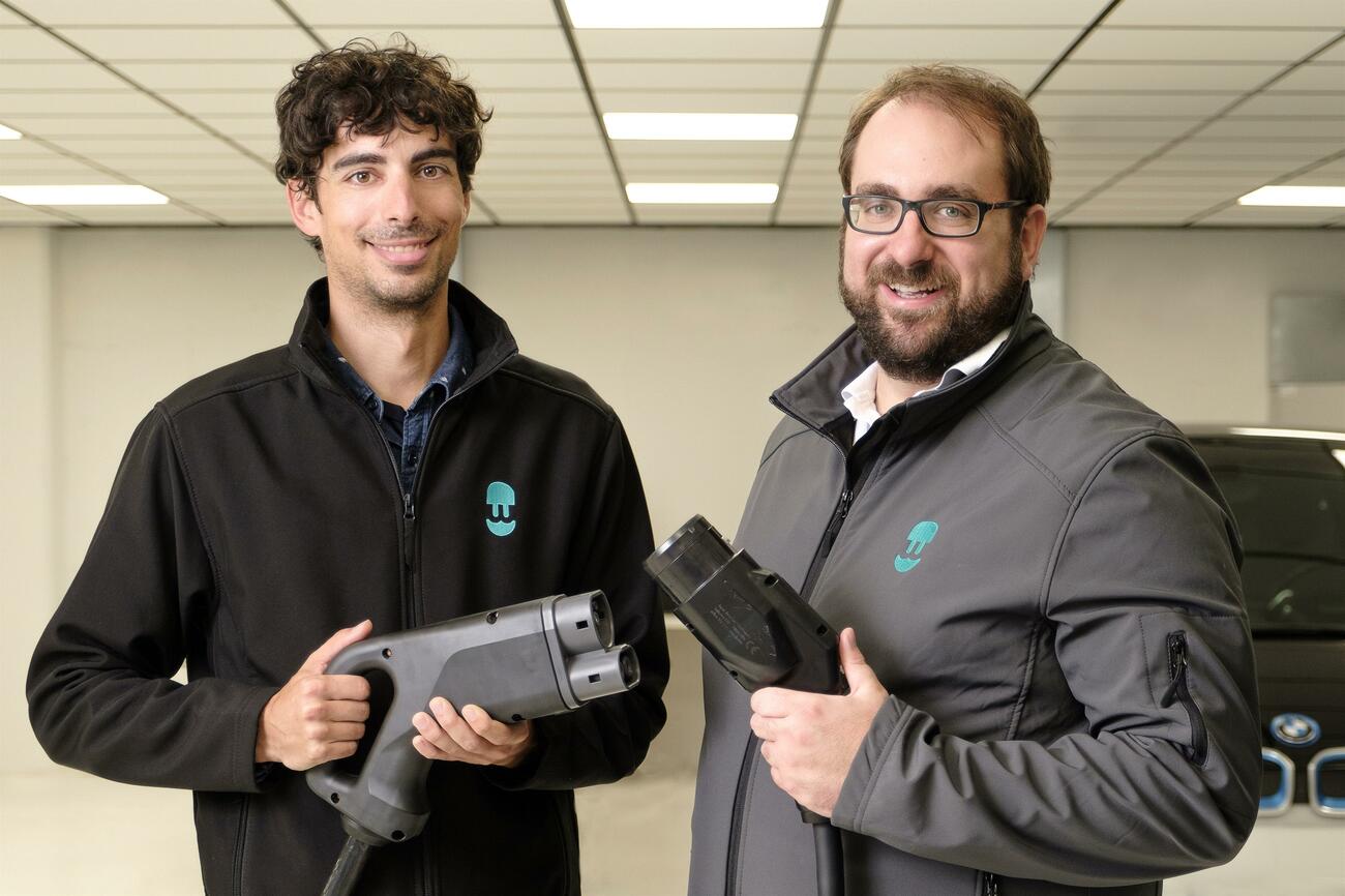 Los cofundadores de Wallbox Eduard Castañeda y Enric Asunción / DANNY FERNANDEZ / WALLBOX