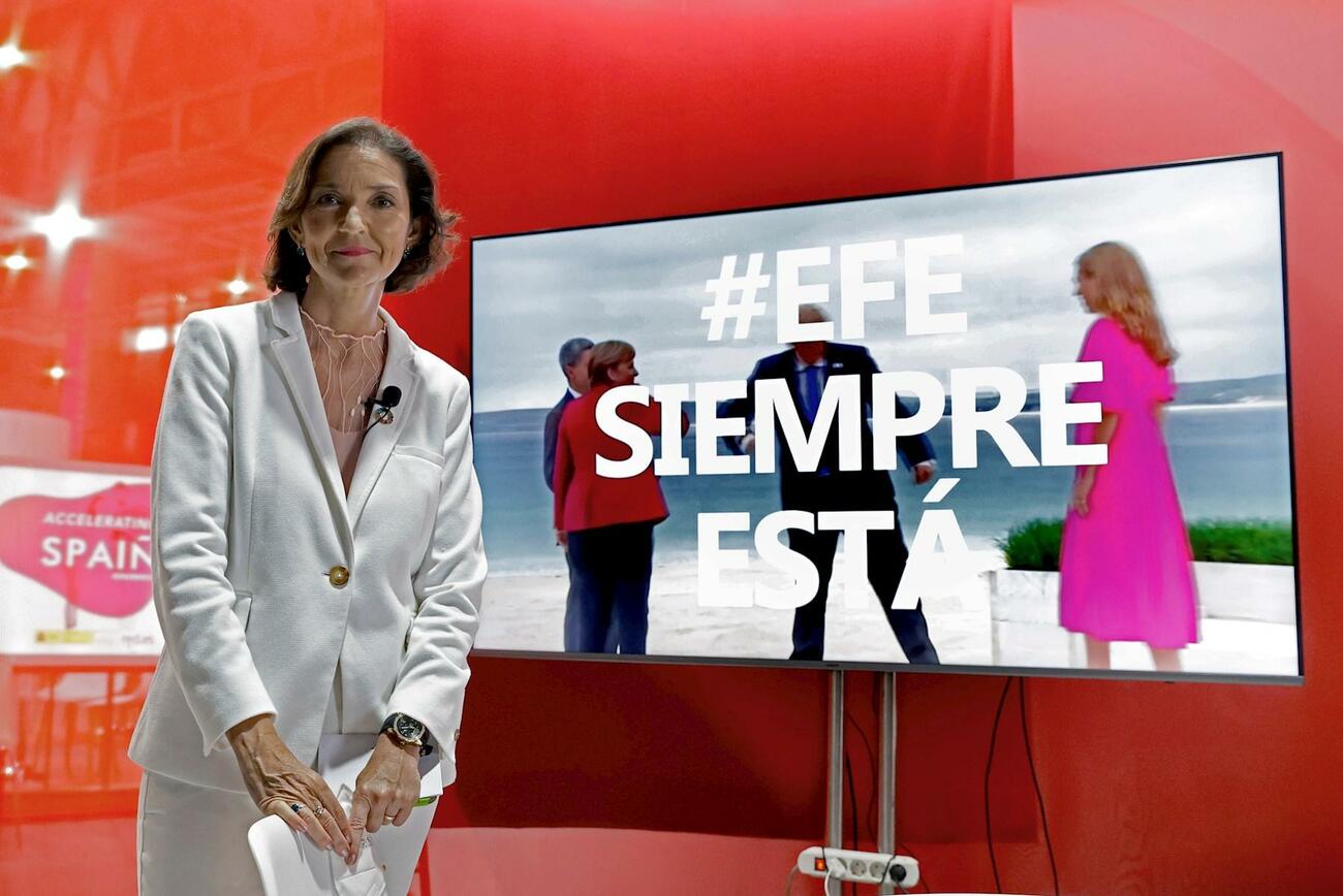 Reyes Maroto visita el Mobile World Congress / EFE / TONI ALBIR