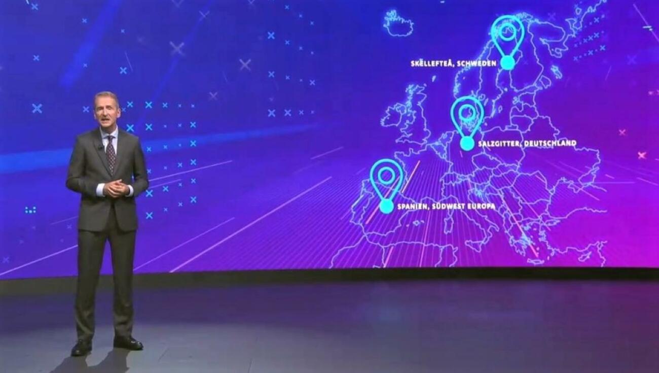 Herbert Diess en la junta de accionistas de Volkswagen