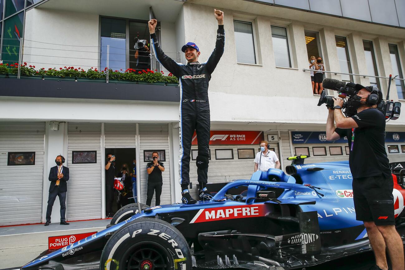 Esteban Ocon celebra el triunfo en el GP de F1 de Hungría / XAVI BONILLA / AFP7 / EUROPA PRESS