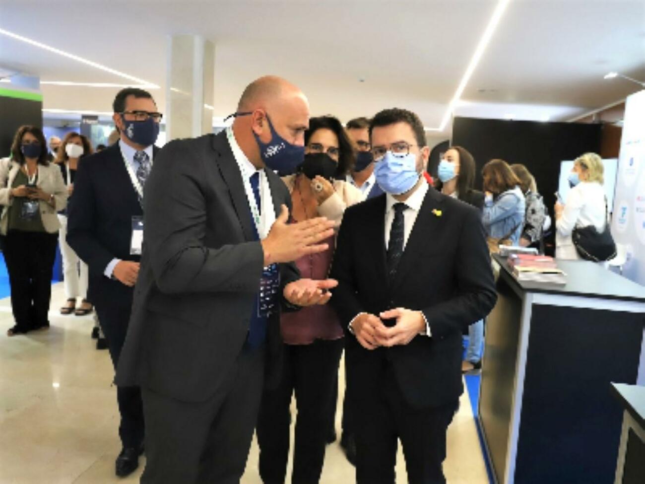 Pere Aragonès en el International Mobility Congress