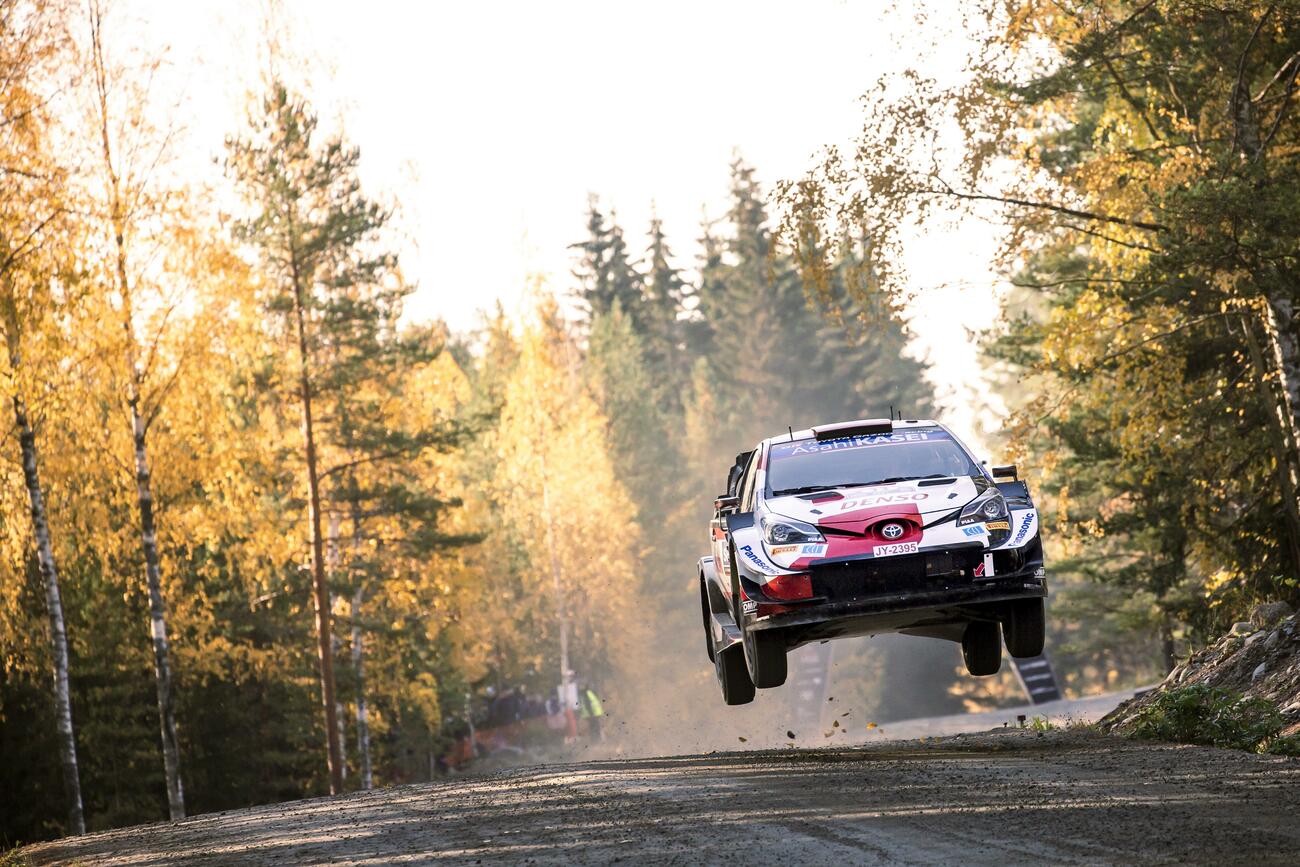 El Toyota de Evans en el Rally de Finlandia / NIKOS KATIKIS / EUROPA PRESS