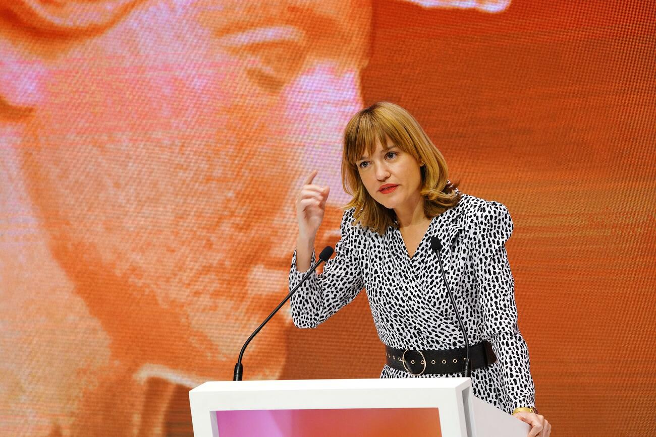 La ministra de Educación y FP, Pilar Alegría, en Talentia Summit / ÁLVARO BALLESTEROS  / EUROPA PRESS