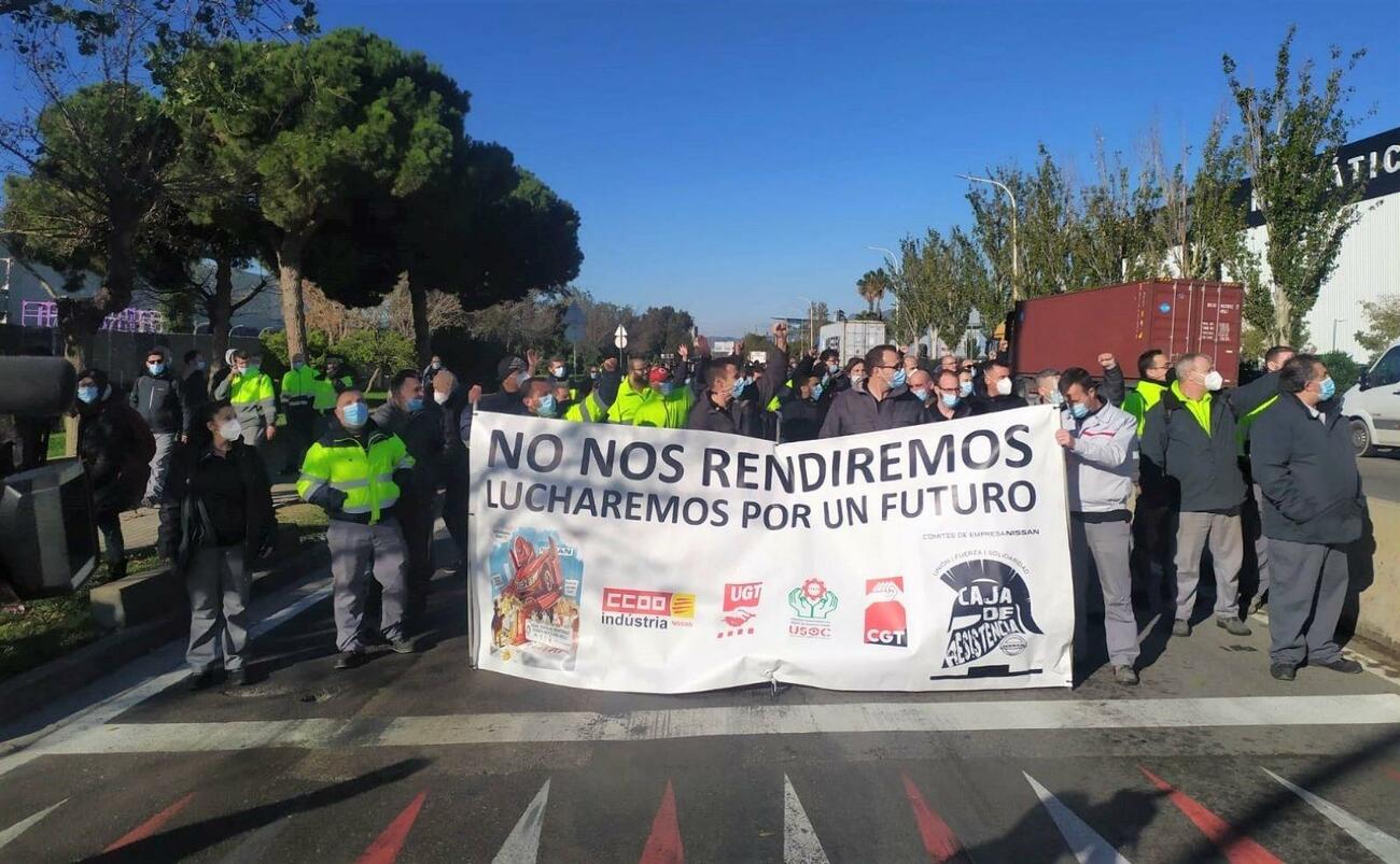 Manifestación de empleados de Nissan en Barcelona / EUROPA PRESS