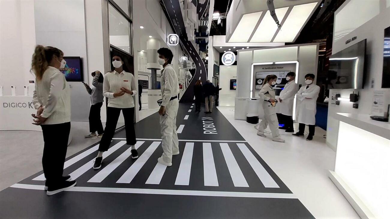 Un estand del MWC 2022