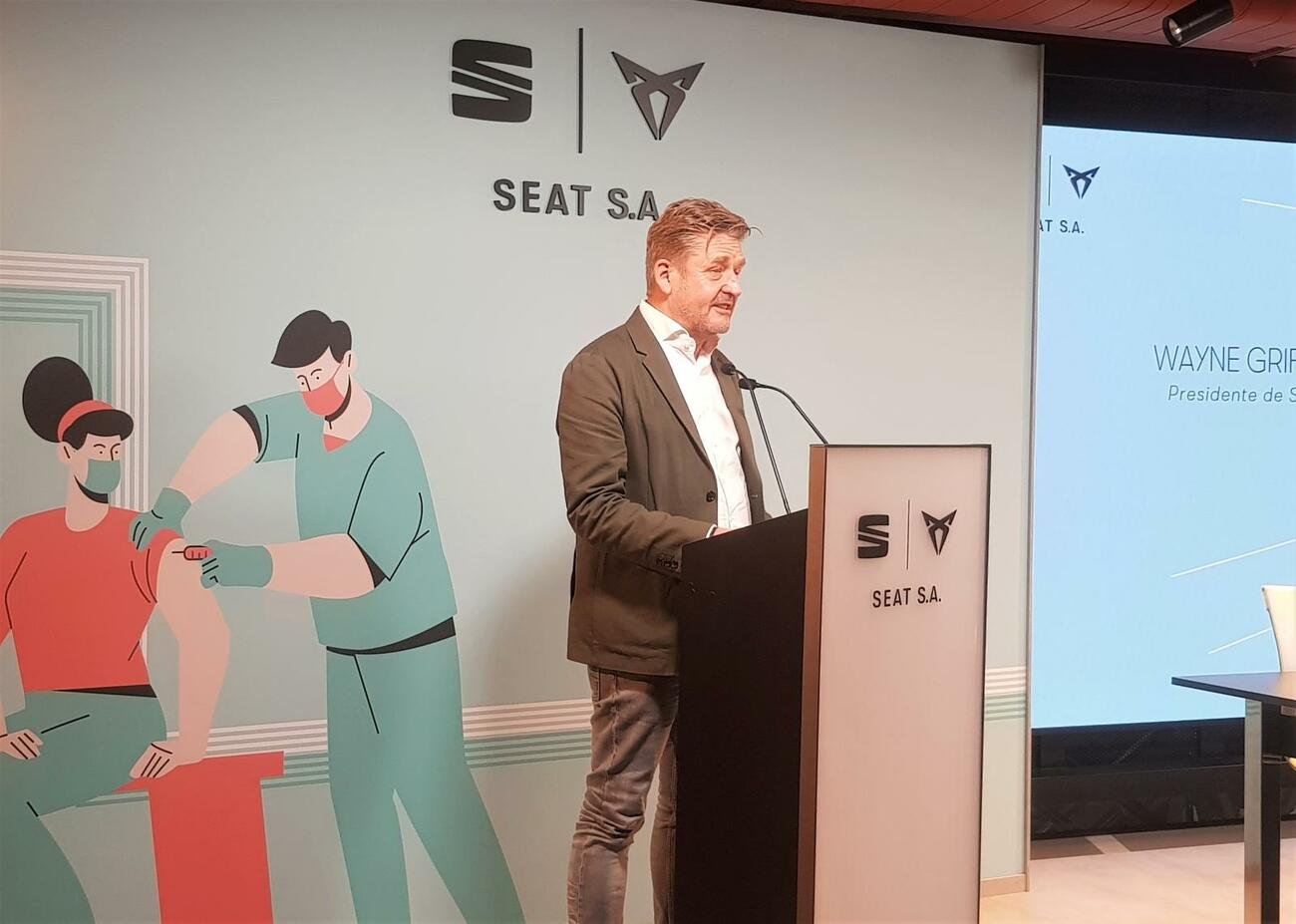 Wayne Griffiths presenta los datos de covid de Seat