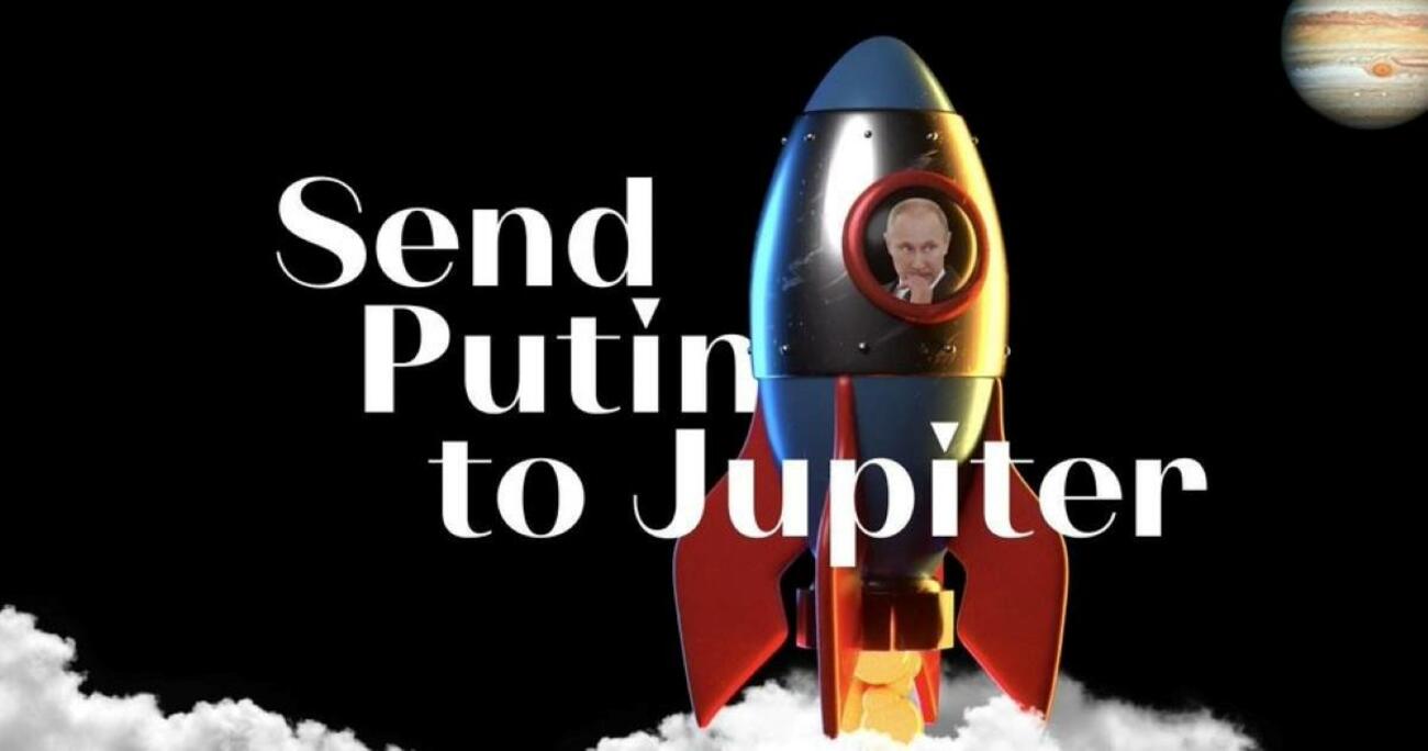 Campaña de Ucrania para enviar Putin a Júpiter