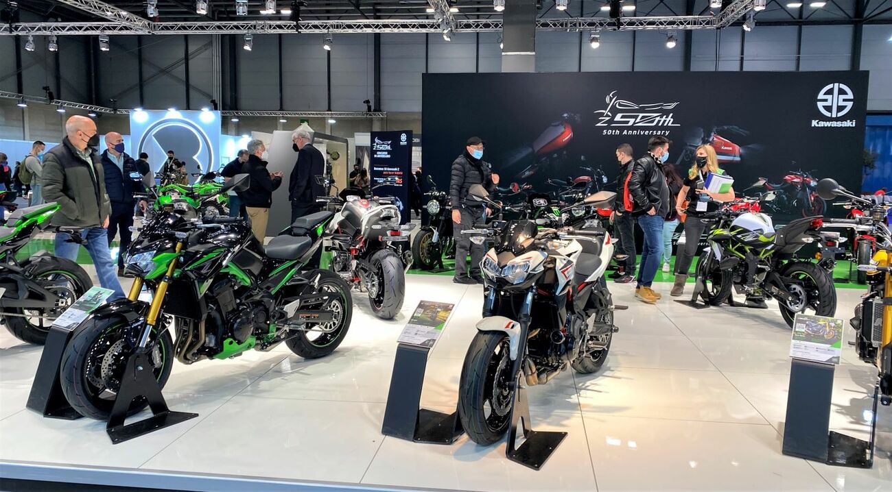 Un estand en el Salón Vive la Moto de Madrid / A.M.