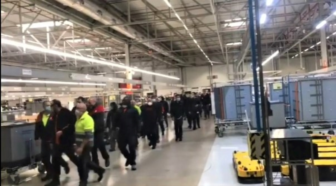 Trabajadores en la huelga de Seat de CGT / METAL CGT