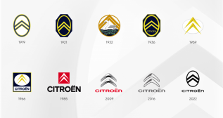 Los logos de Citroën desde 1919 a 2022