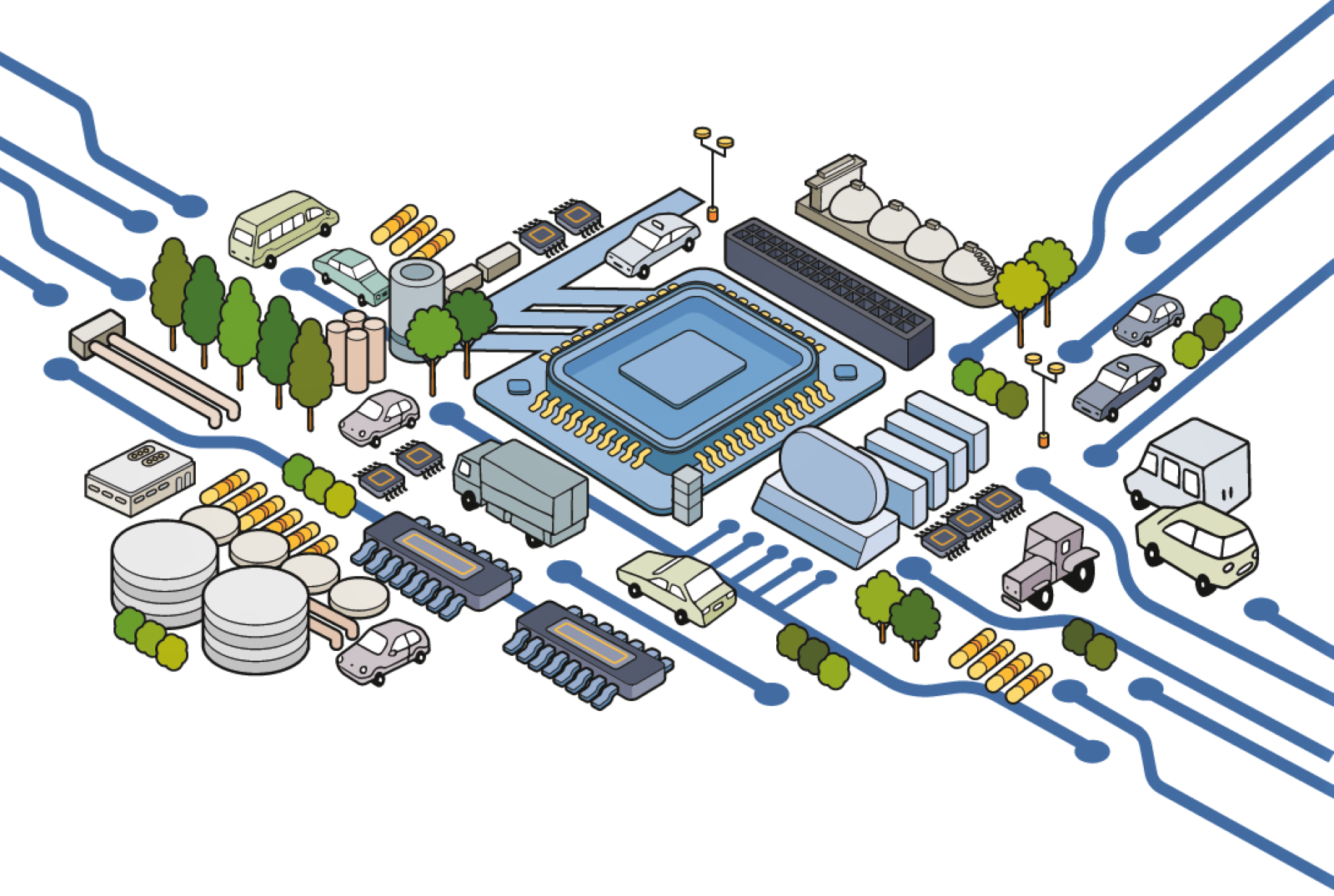 Ilustración para Auto Mobility Trends By Metyis 2022 / FERNANDO CADENAS