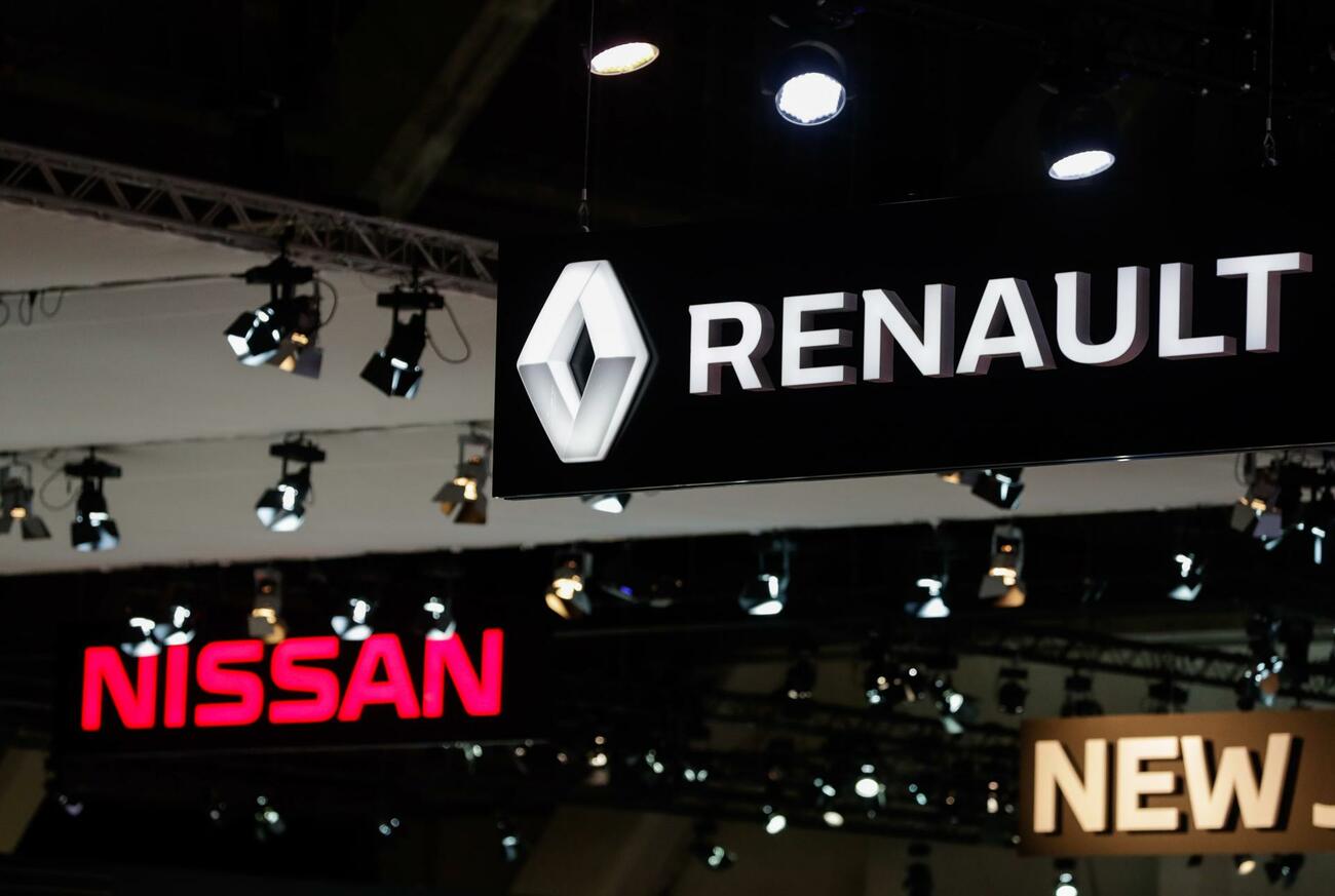 Los logos de Renault y Nissan en el Salón de Bruselas / STEPHANIE LECOCQ / EFE