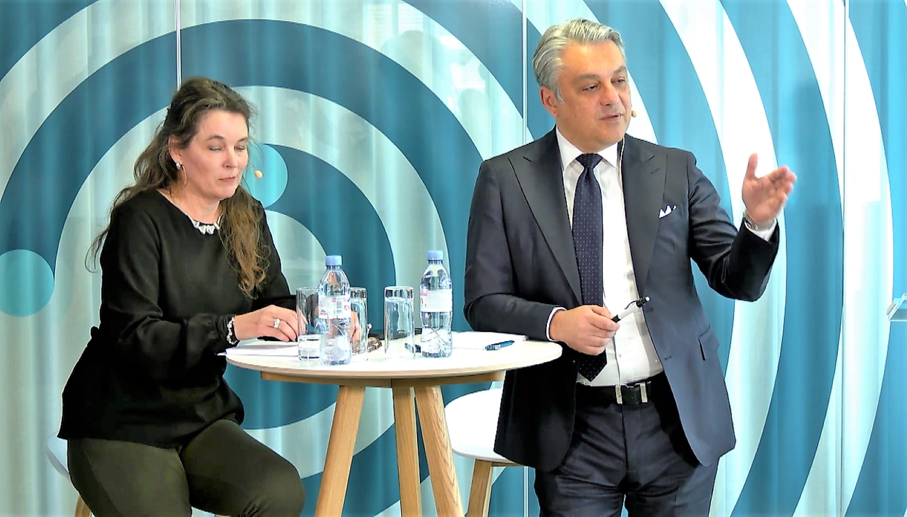 Luca de Meo y Sigrid de Vries, presidente y secretaria general de Acea Luca de Meo y Sigrid de Vries, presidente y secretaria general de Acea