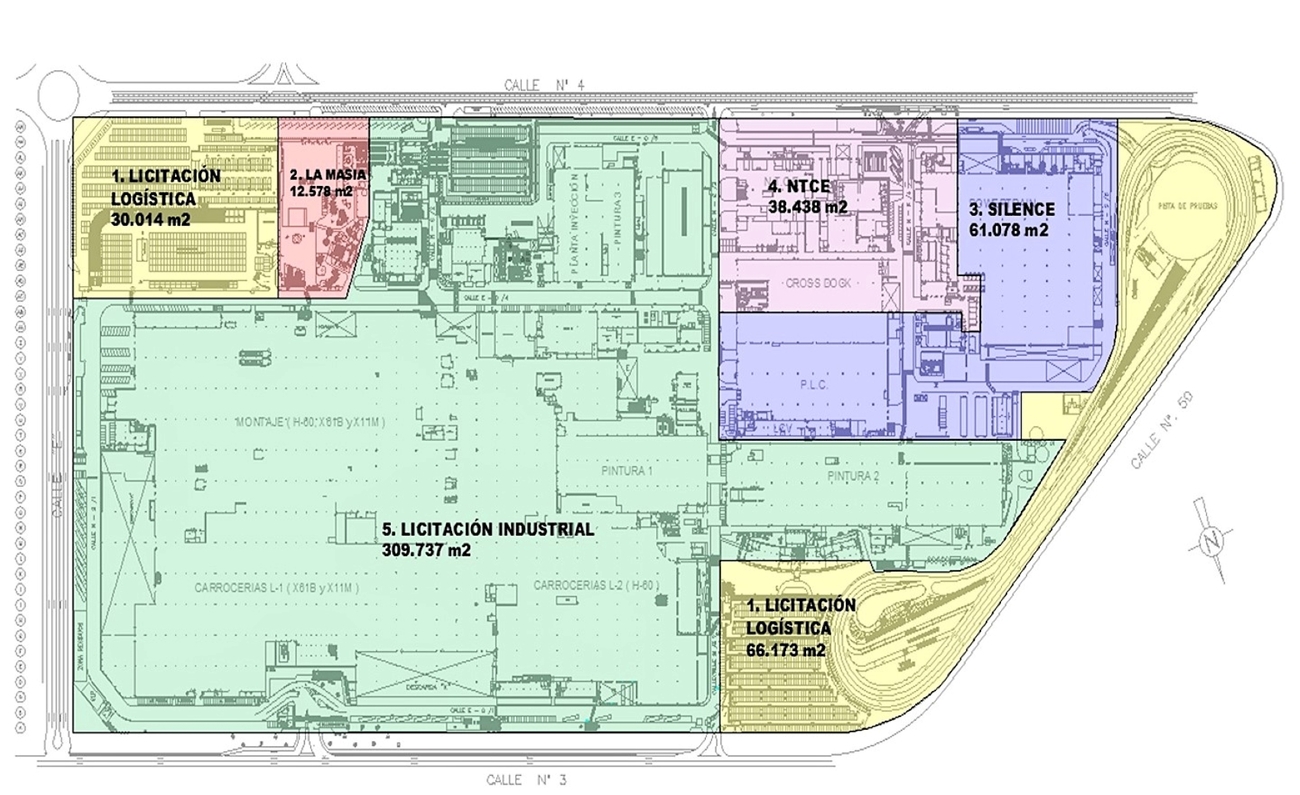 Plano de la reindustrialización de Nissan Barcelona Plano de la reindustrialización de Nissan Barcelona