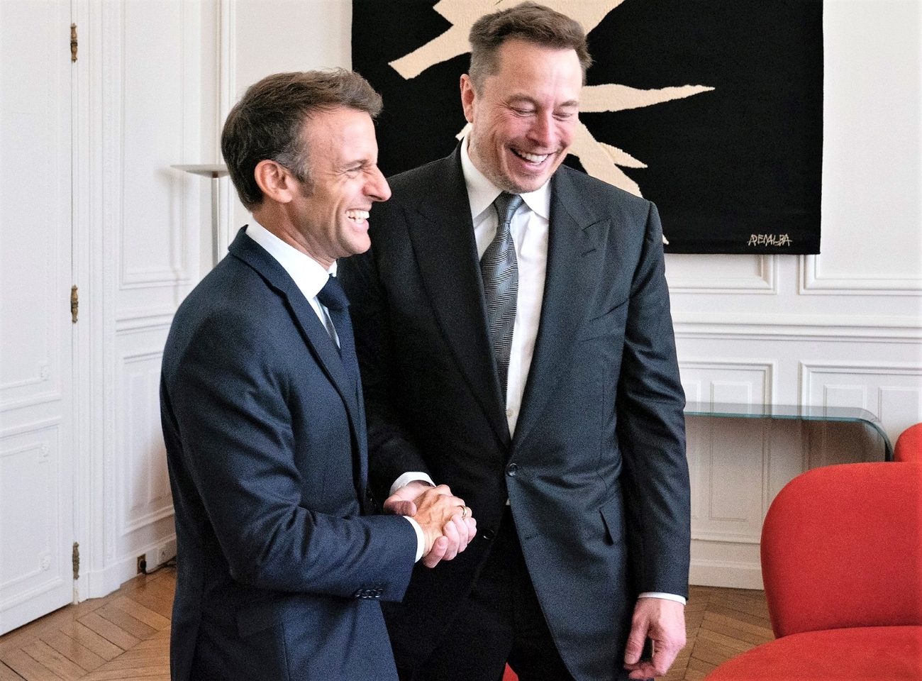Emmanuel Macron y Elon Musk, en París / TWITTER EMMANUEL MACRON