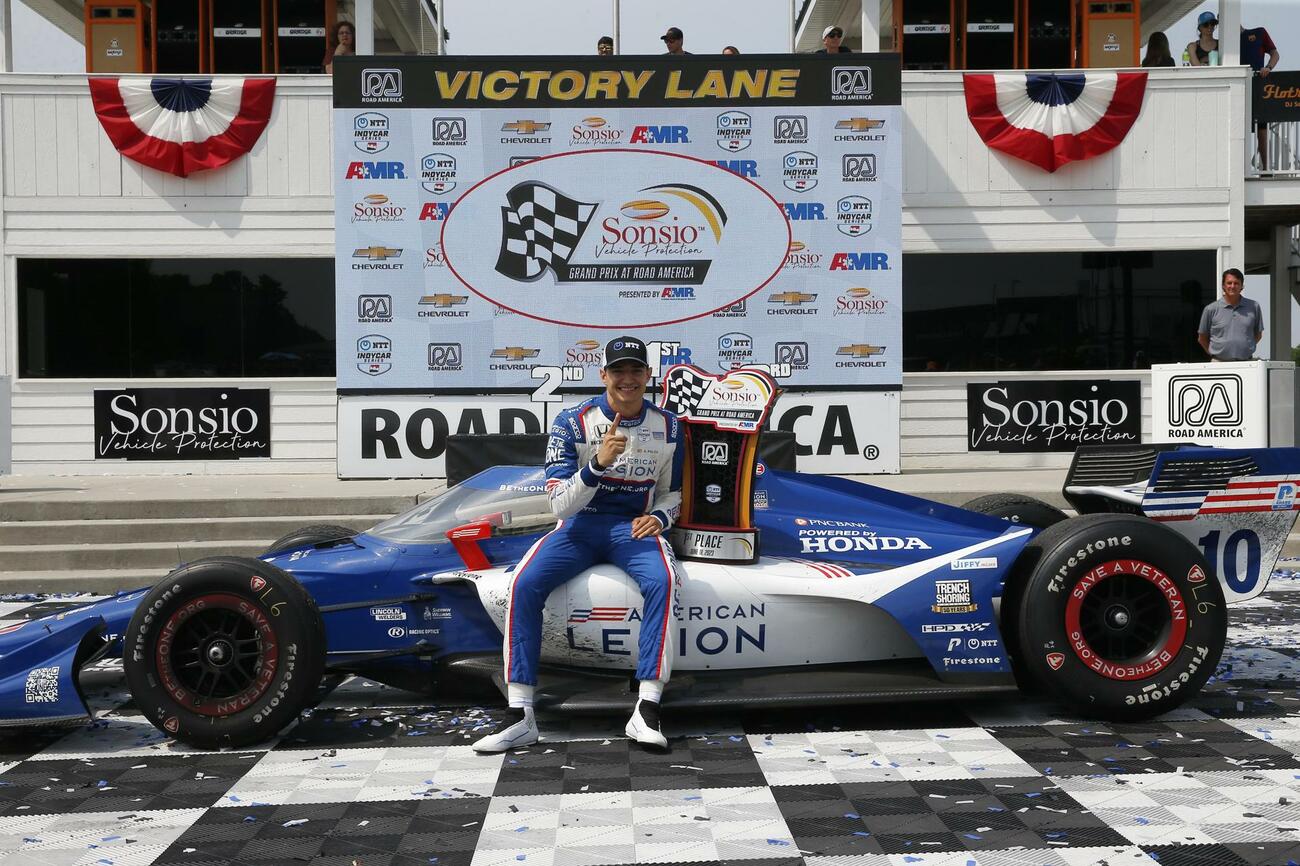 Palou tras ganar la IndyCar en Road America / EFE/ CHRIS JONES / INDYCAR