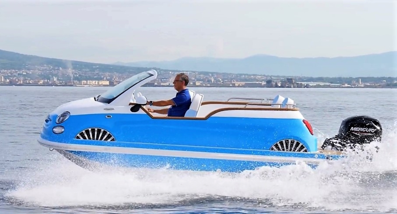 Fiat 500 lancha de Car Off Shore