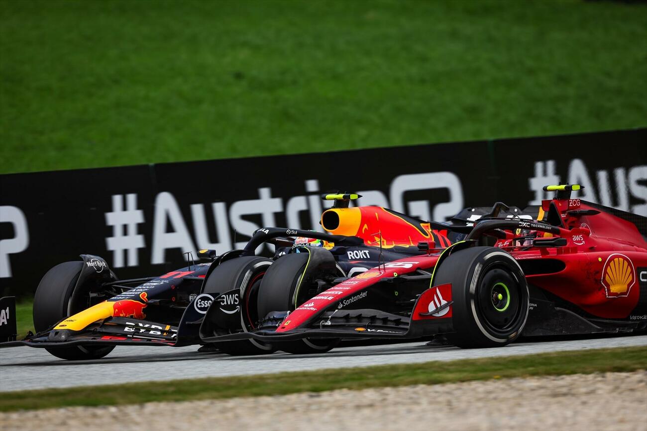 Sergio Pérez y Carlos Sainz, en el GP de Austria / FLORENT GOODEN / EUROPA PRESS