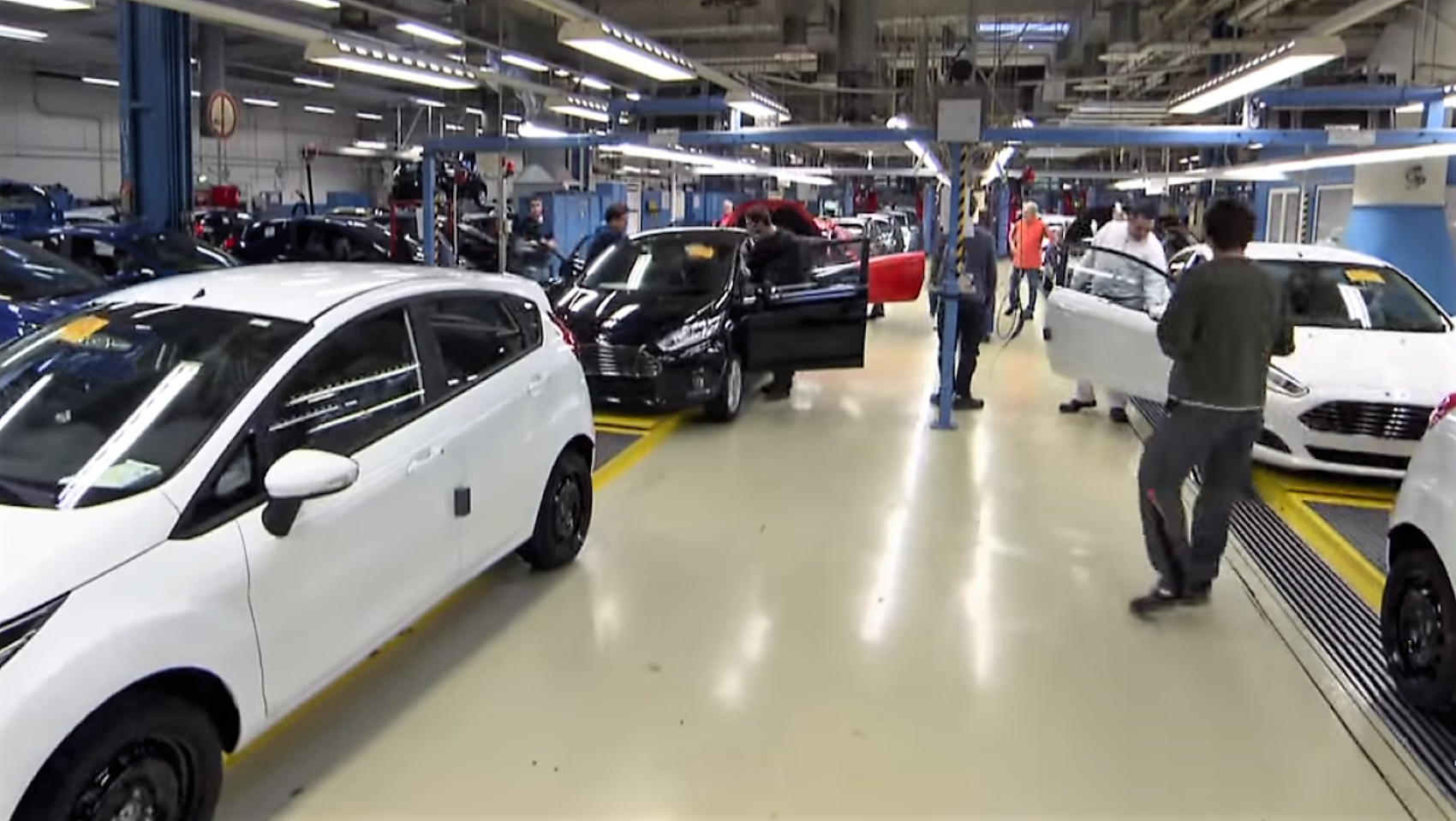 Ford Fiesta en la planta de Colonia antes de su adiós / YOUTUBE FORD Ford Fiesta en la planta de Colonia antes de su adiós / YOUTUBE FORD