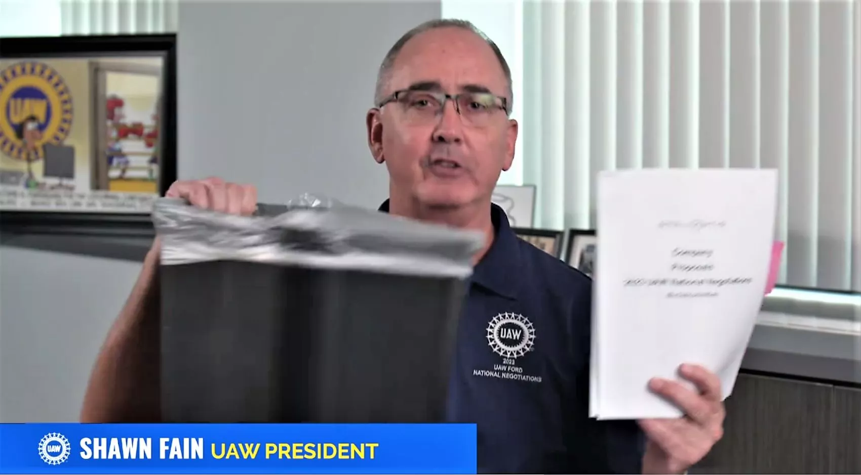 El presidente del sindicato UAW tira a la basura la propuesta de Stellantis / TWITTER UAW