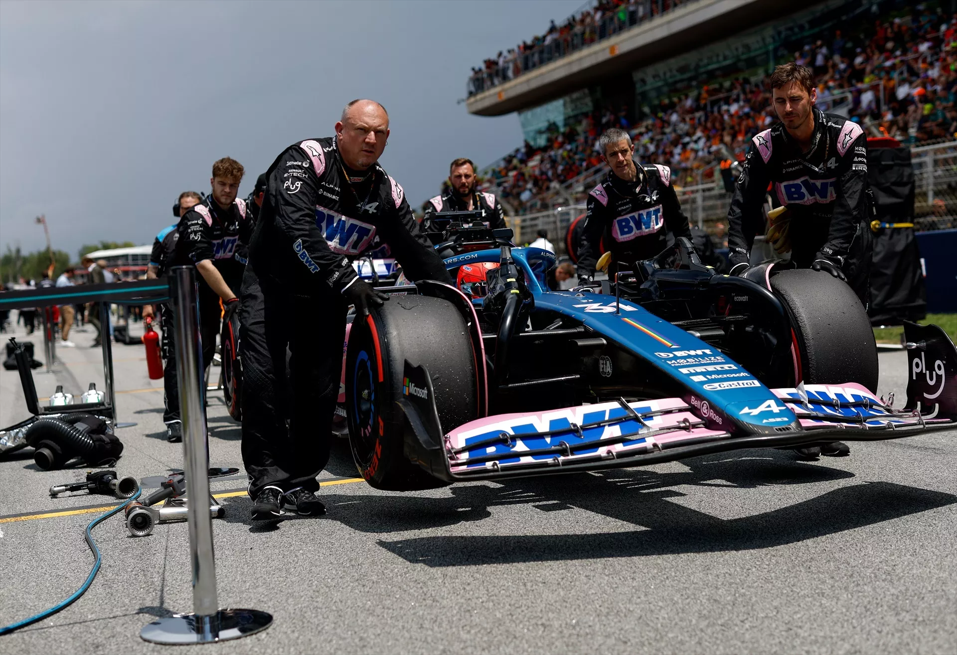 Coche de Alpine de Ocon en Montmeló / DPPI / EUROPA PRESS