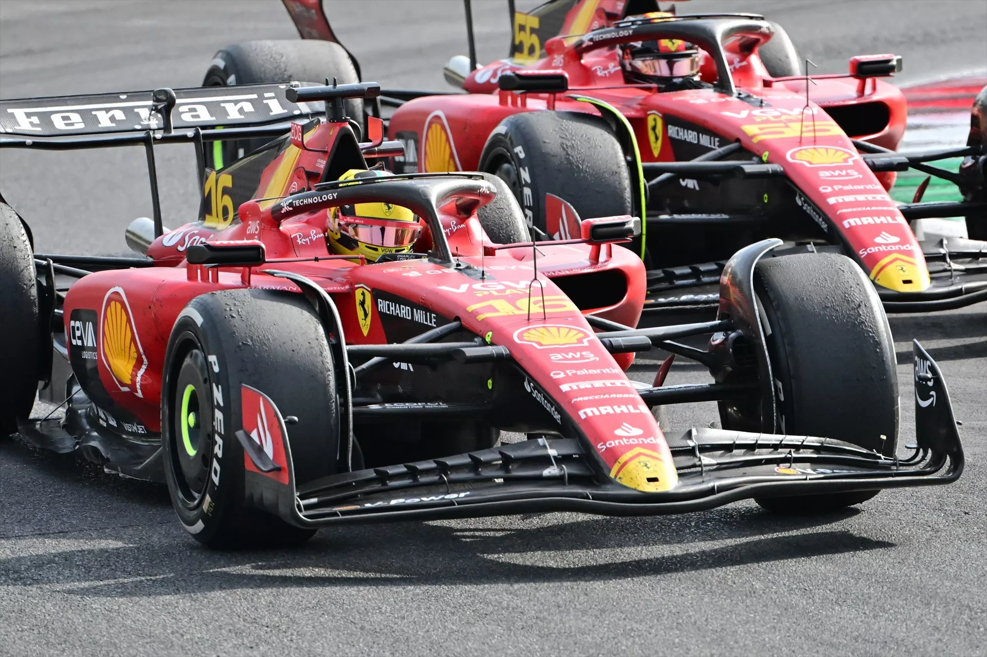 Leclerc y Sainz en el GP de Italia en Monza / DPPI / EUROPA PRESS