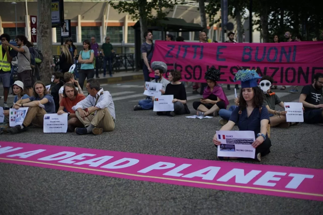 Protesta del grupo ecologista Extinction Rebellion en Turín / ARCHIVO