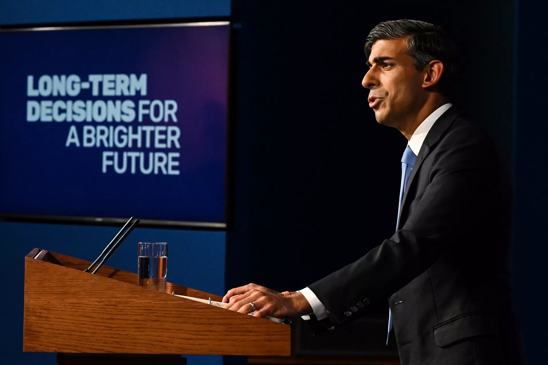 Rishi Sunak anuncia el giro en la política de medio ambiente / JUSTIN TALLIS / DPA Rishi Sunak anuncia el giro en la política de medio ambiente / JUSTIN TALLIS / DPA