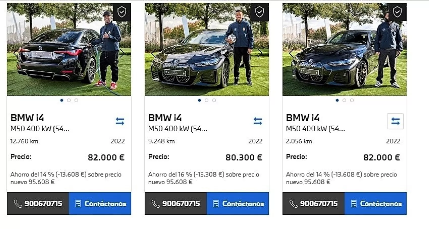 Los BMW del Real Madrid a la venta / BMW