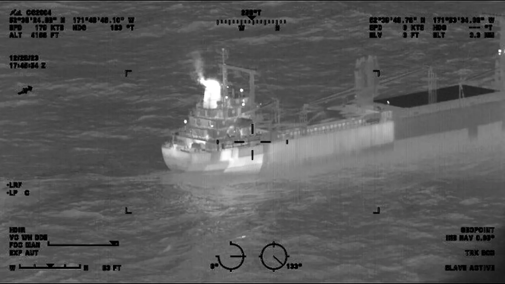 Incendio en un buque con baterías en EEUU / COAST GUARD